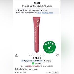 Rhode Peptide Lip Tint Nourishing Glaze